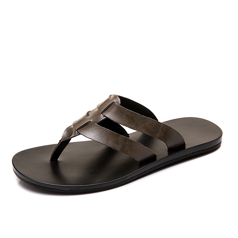 Men's Leather Flip Flops Summe - Flip Flop Leather Men บทวิจารณ์และราคา