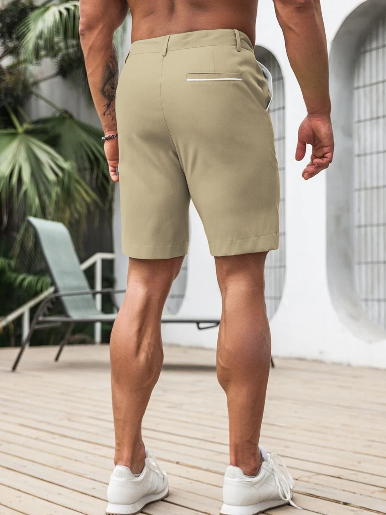 Men Fashion Slim Fit Chino Sho - Shorts Chino Slim บทวิจารณ์และราคา