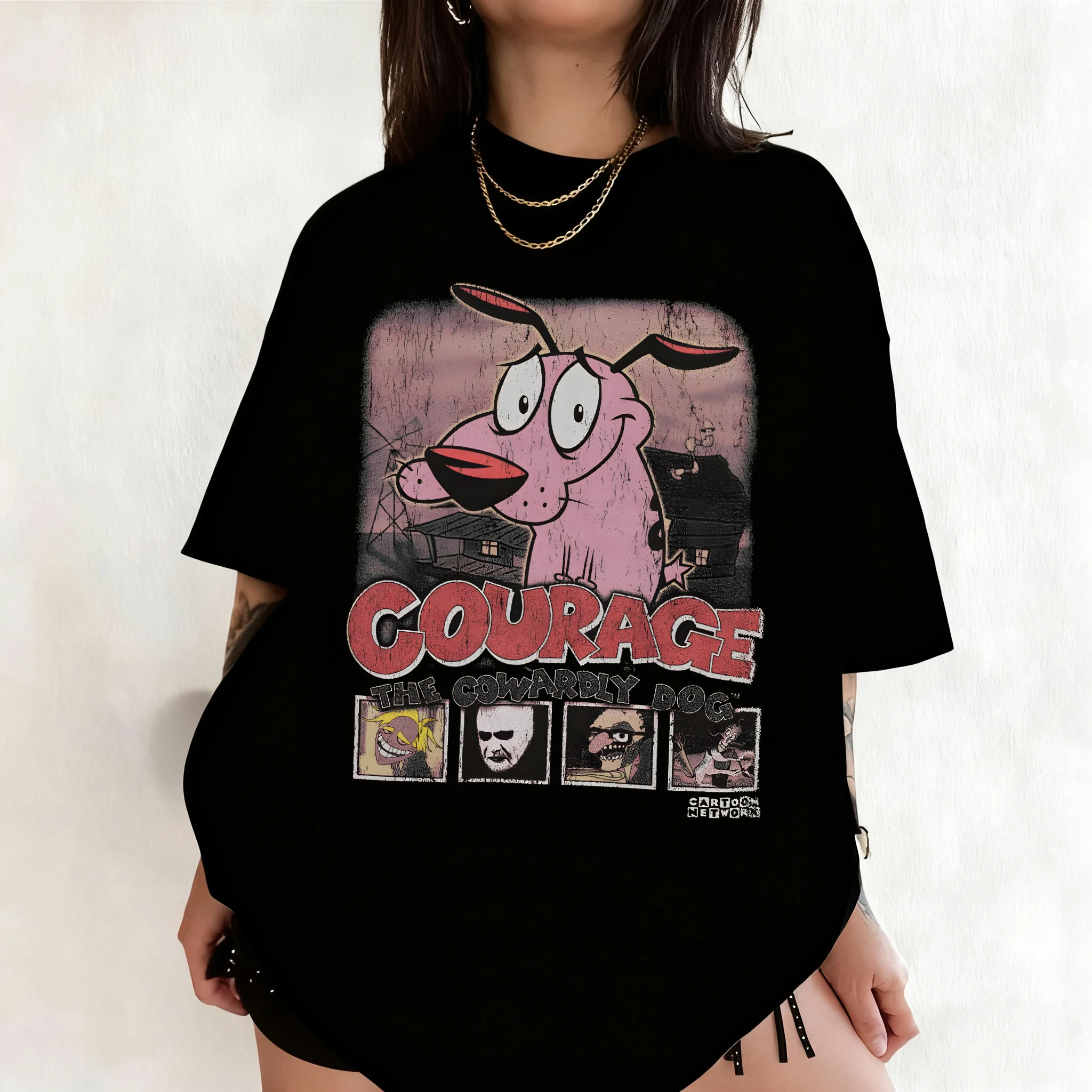 Summer Vintage Courage The Cow - Tee Graphic Print บทวิจารณ์และราคา
