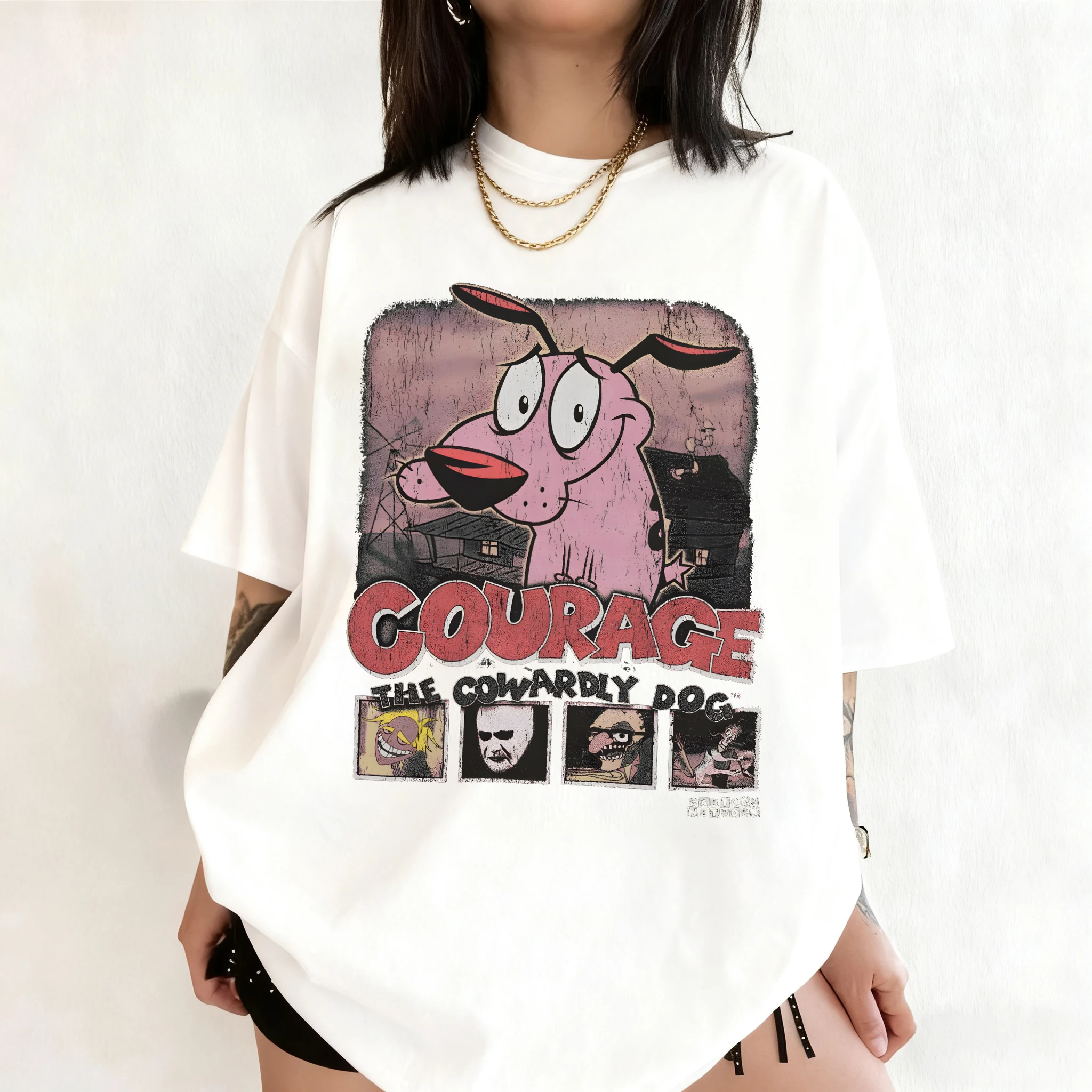Summer Vintage Courage The Cow - Tee Graphic Print บทวิจารณ์และราคา