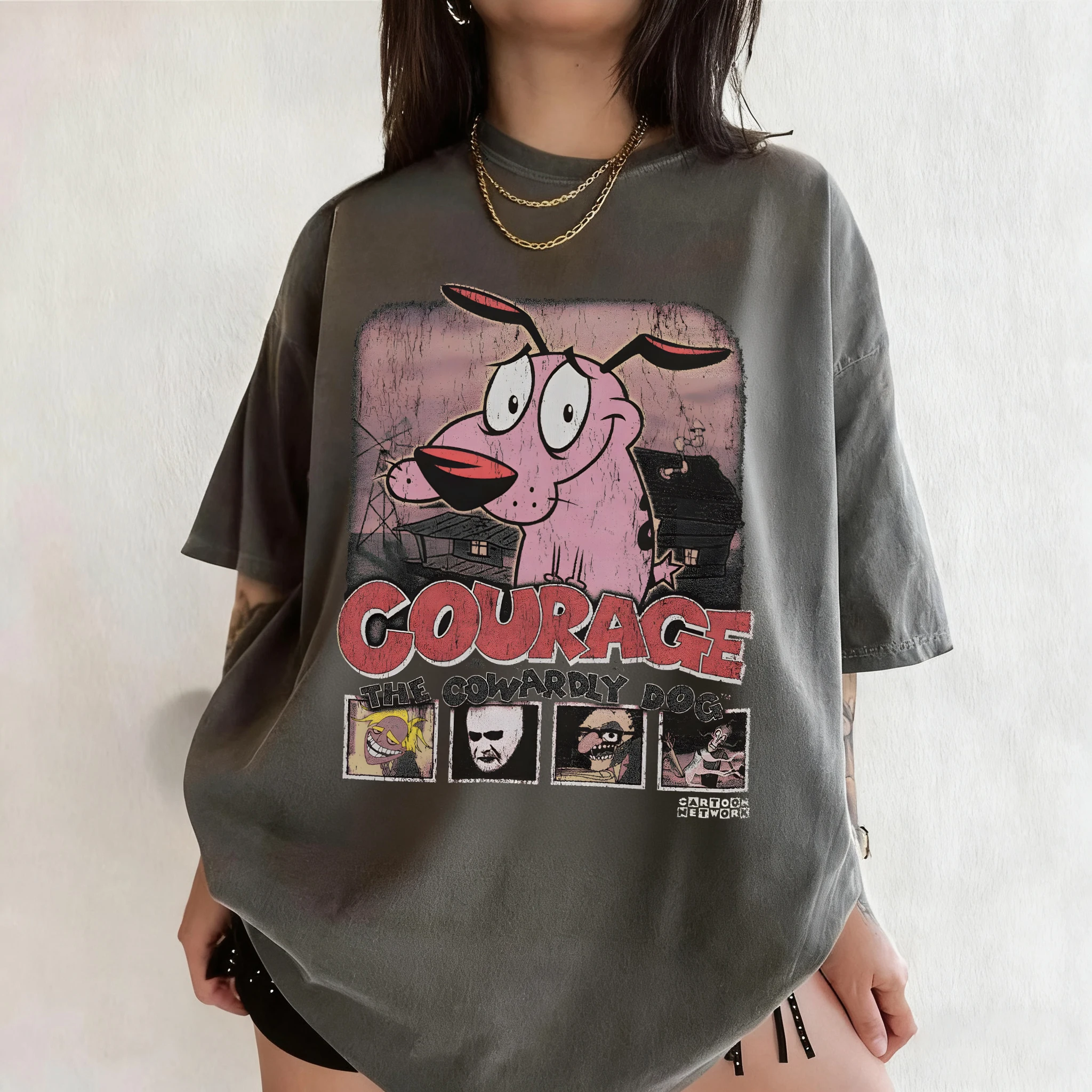 Summer Vintage Courage The Cow - Tee Graphic Print บทวิจารณ์และราคา