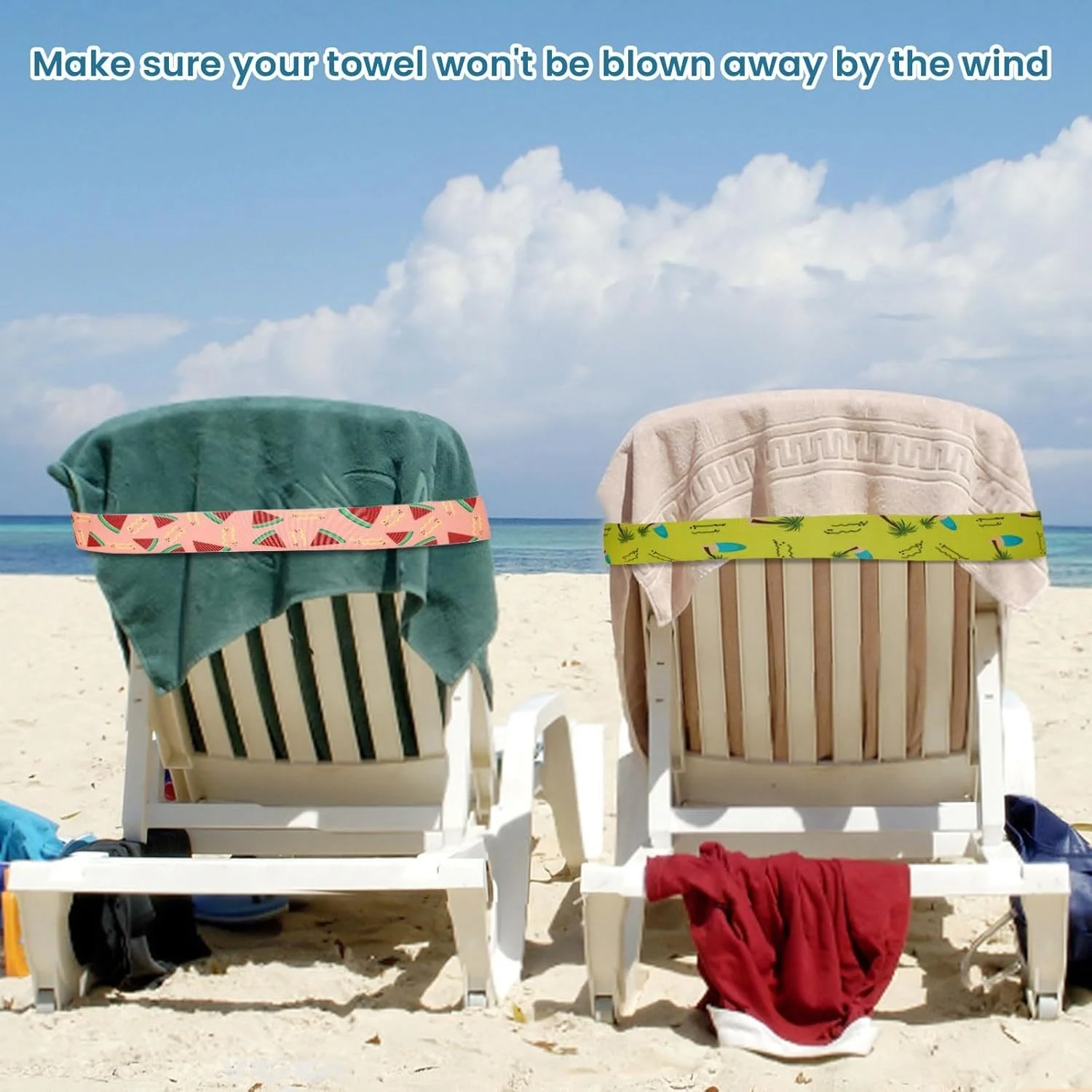 5Pcs  Large Towel Bands for Be - Beach Towel Large บทวิจารณ์และราคา