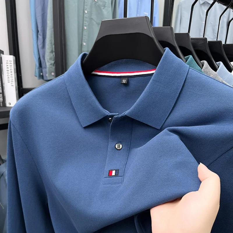 Collar T-shirt for men, long s - Polo Shirt Pique บทวิจารณ์และราคา