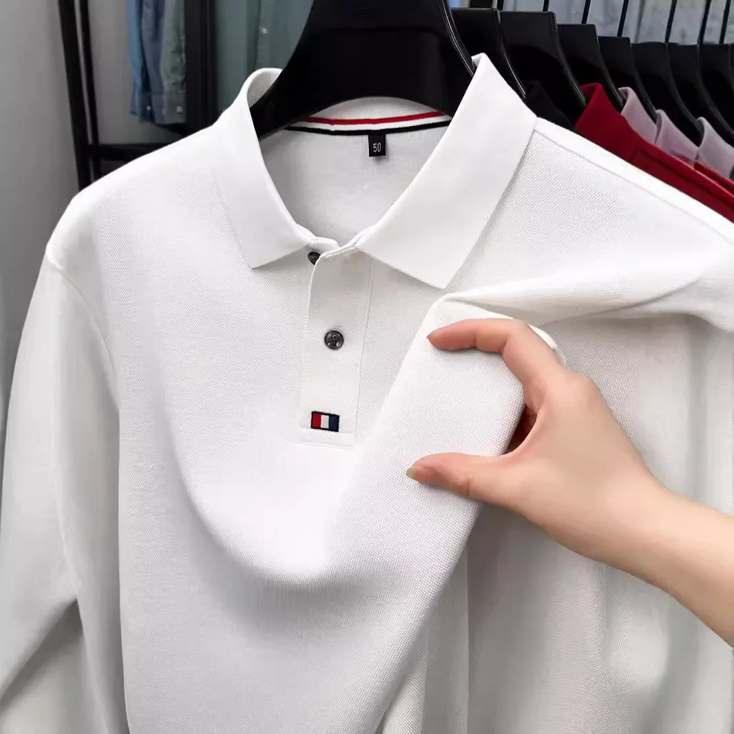 Collar T-shirt for men, long s - Polo Shirt Pique บทวิจารณ์และราคา