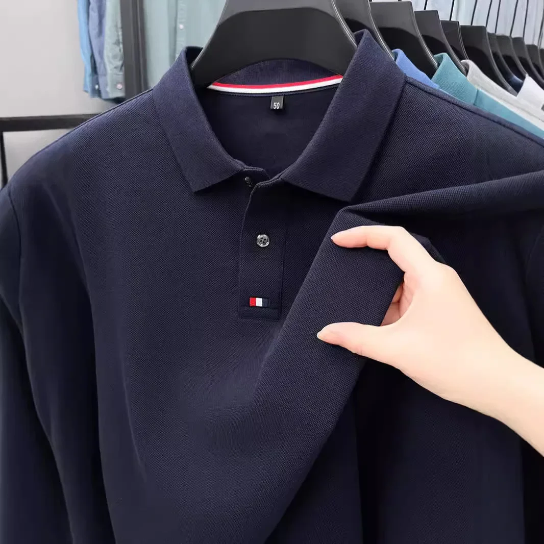Collar T-shirt for men, long s - Polo Shirt Pique บทวิจารณ์และราคา