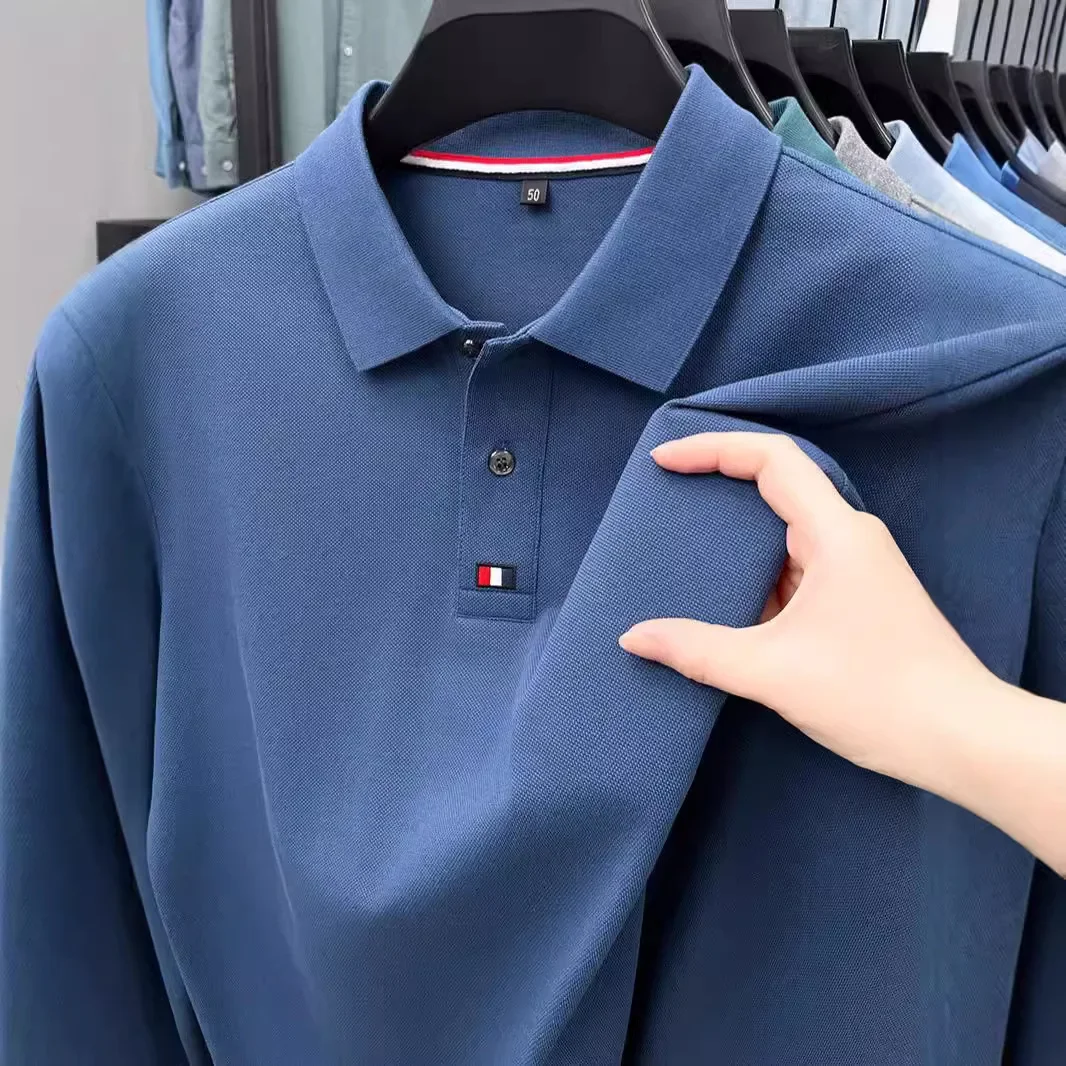 Collar T-shirt for men, long s - Polo Shirt Pique บทวิจารณ์และราคา