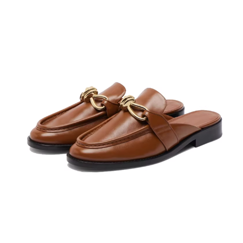 Metal Buckle Half Slippers For - Flip Flop Leather Men บทวิจารณ์และราคา