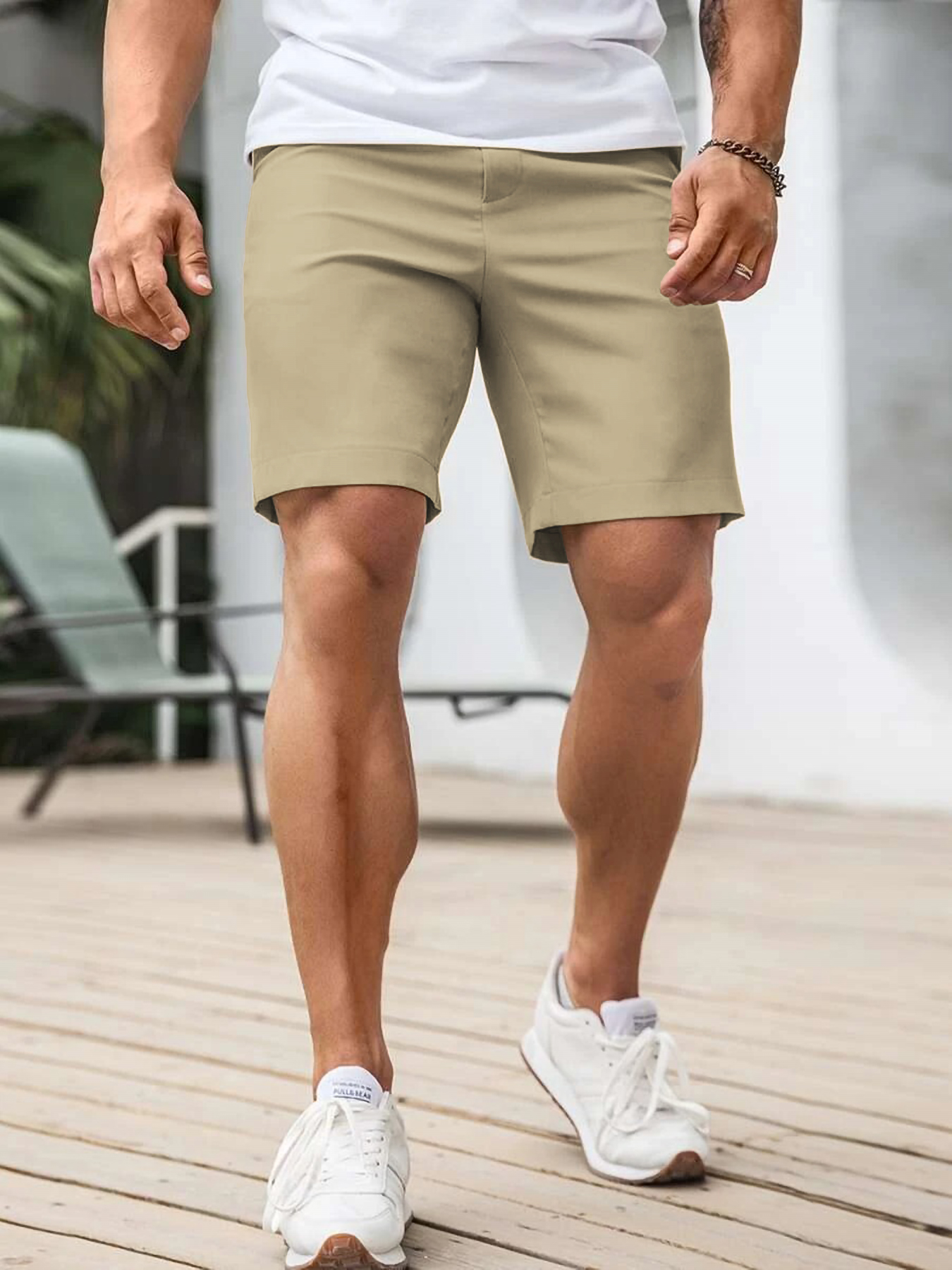 Men's Business Casual Chino Sh - Shorts Chino Slim บทวิจารณ์และราคา