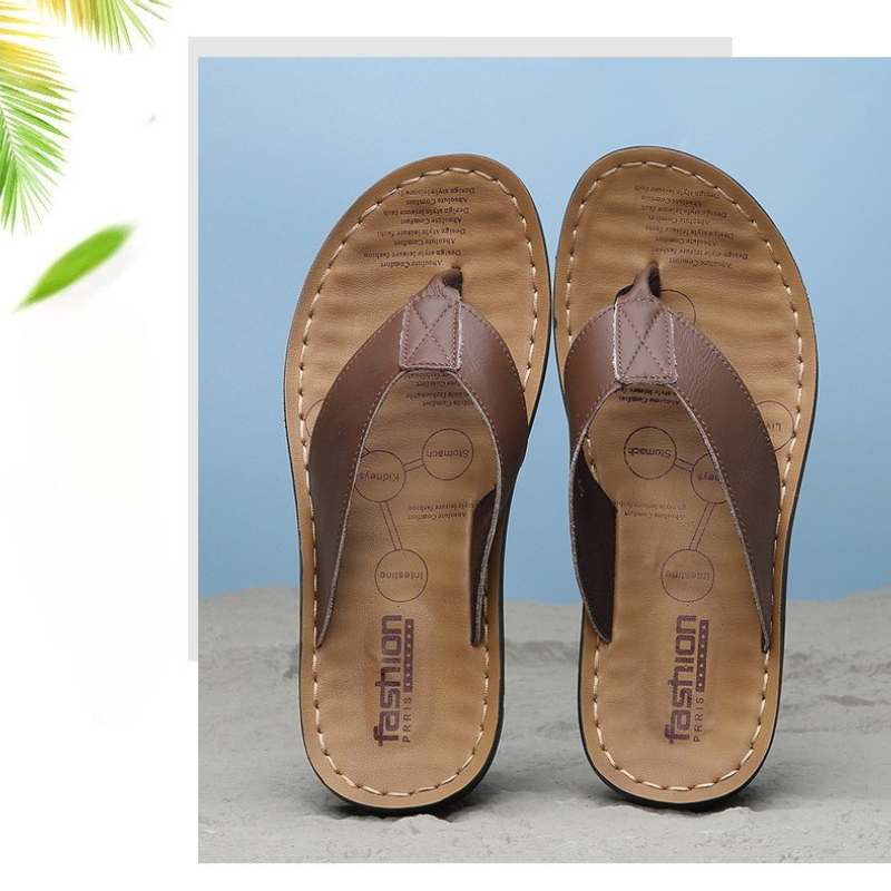 2026 Shoes Leather Men's Flip  - Flip Flop Leather Men บทวิจารณ์และราคา