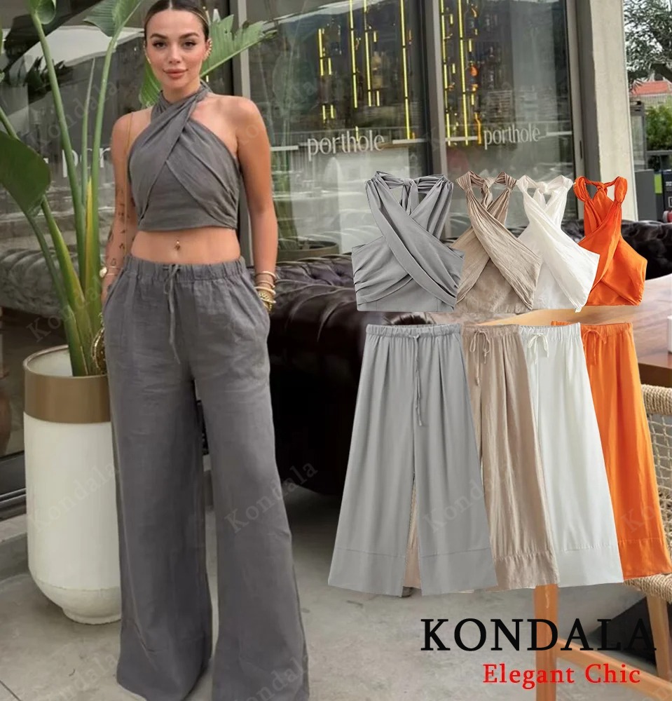 KONDALA Sexy Casual Crossover  - Short Linen Drawstring บทวิจารณ์และราคา