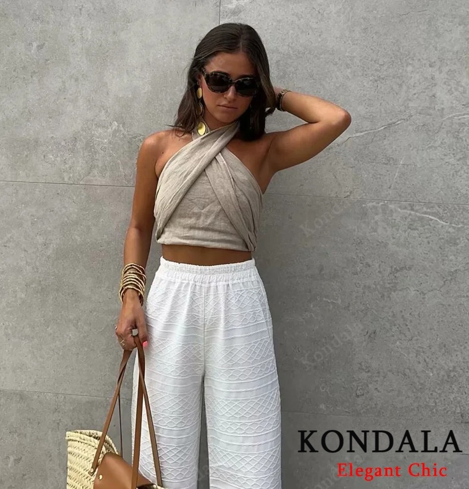 KONDALA Sexy Casual Crossover  - Short Linen Drawstring บทวิจารณ์และราคา
