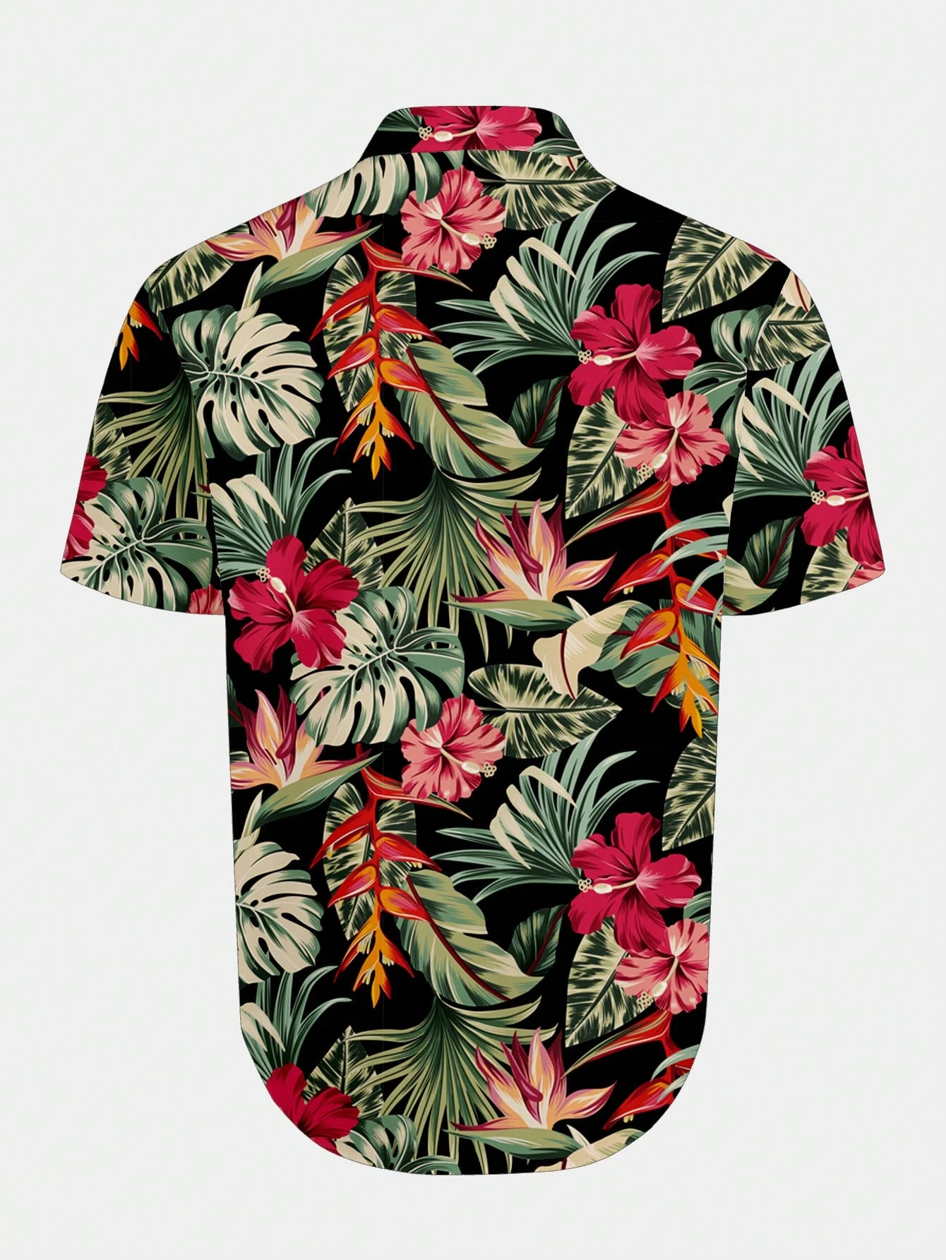 Casual Hawaiian Shirt Men Trop - Resort Shirt Floral บทวิจารณ์และราคา