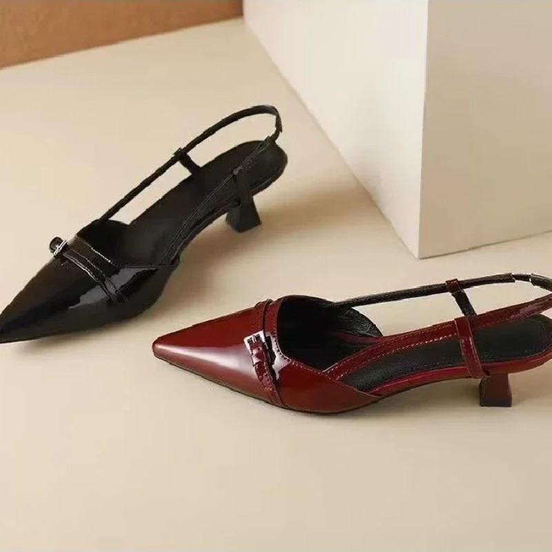 Women Sandals Fashion Pointed  - Casual Sandal Leather บทวิจารณ์และราคา