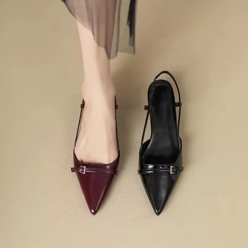 Women Sandals Fashion Pointed  - Casual Sandal Leather บทวิจารณ์และราคา