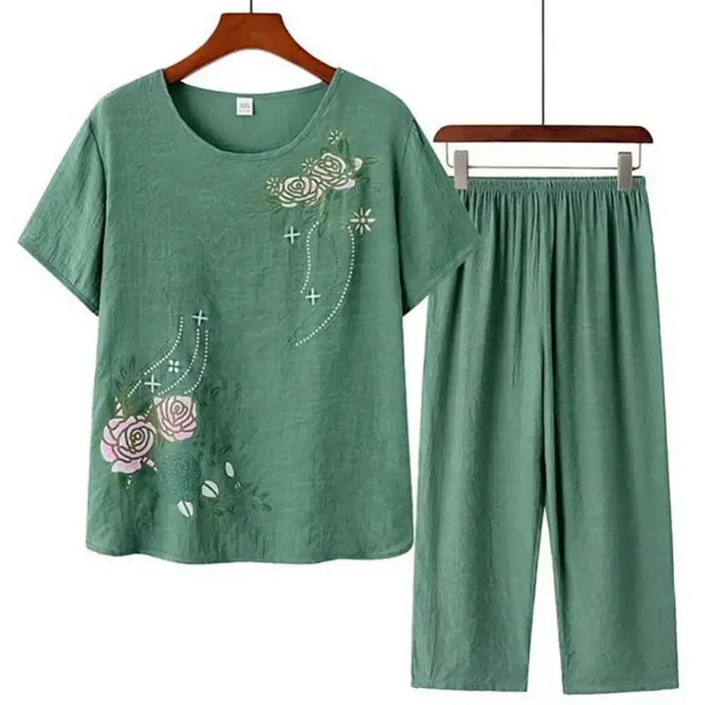 Middle-aged elderly women's sh - Linen Shirt Breathable บทวิจารณ์และราคา