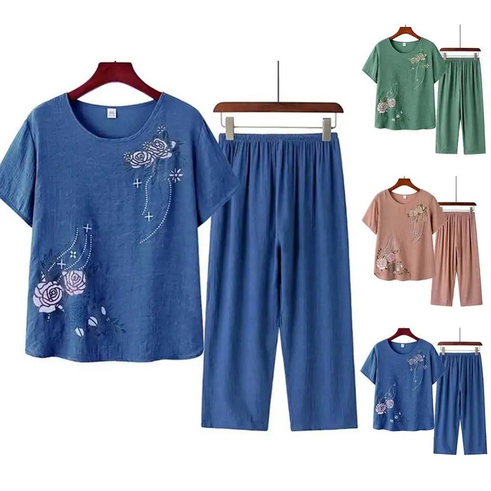 Middle-aged elderly women's sh - Linen Shirt Breathable บทวิจารณ์และราคา