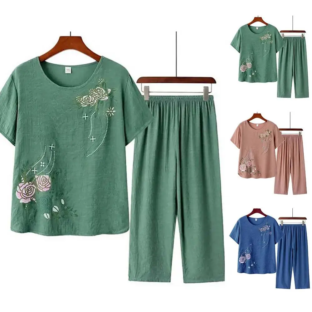 Middle-aged elderly women's sh - Linen Shirt Breathable บทวิจารณ์และราคา