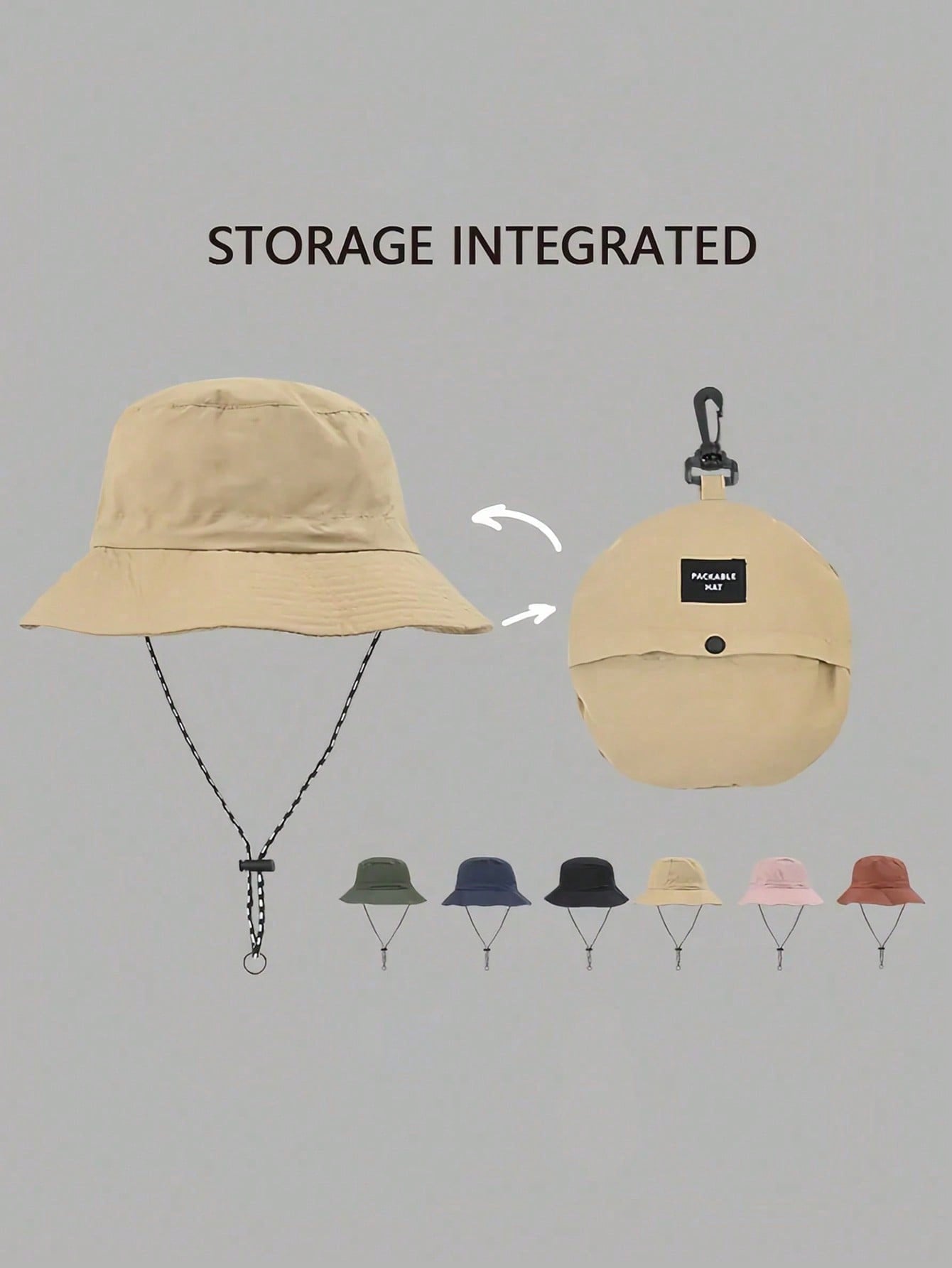 1 Pc Waterproof Bucket Hat, Fo - Packable Hat Nylon บทวิจารณ์และราคา