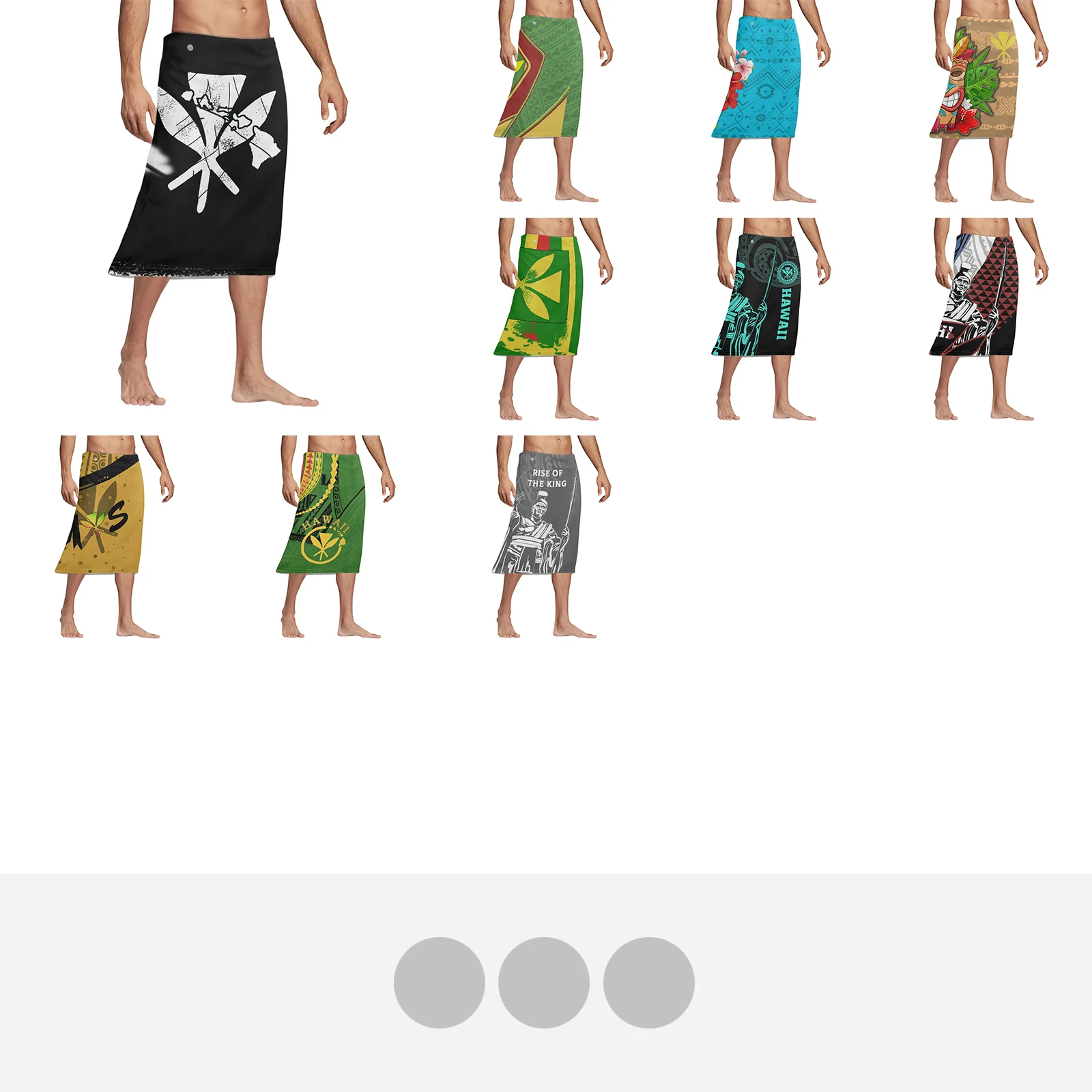 Polynesian Tribal Tattoo Print - Sarong Men Wrap บทวิจารณ์และราคา