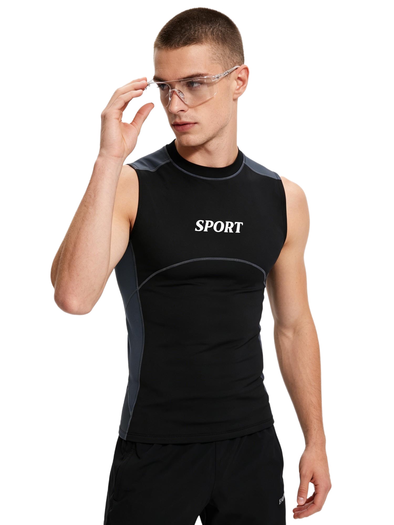 Mans Compression Tank Top Pull - Tank Top Muscle บทวิจารณ์และราคา