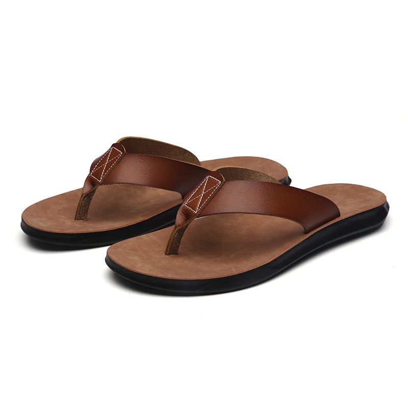38-47 New Italian Leather Flip - Flip Flop Leather Men บทวิจารณ์และราคา