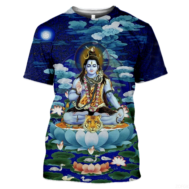 Summer Fashion Indian Deities  - Tee Graphic Print บทวิจารณ์และราคา