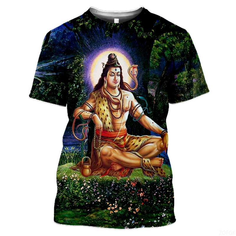 Summer Fashion Indian Deities  - Tee Graphic Print บทวิจารณ์และราคา