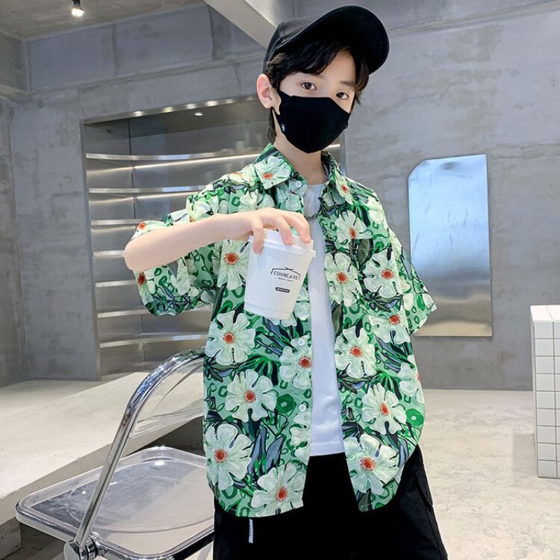 Boys' Floral Shirt Summer Set  - Resort Shirt Floral บทวิจารณ์และราคา