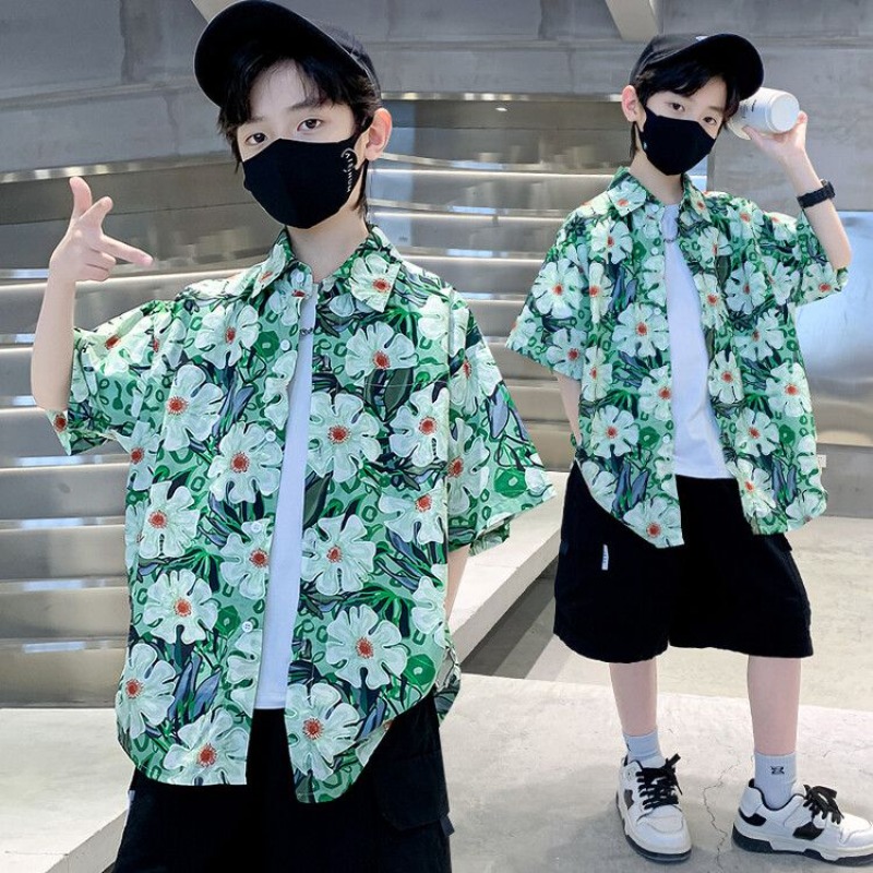 Boys' Floral Shirt Summer Set  - Resort Shirt Floral บทวิจารณ์และราคา