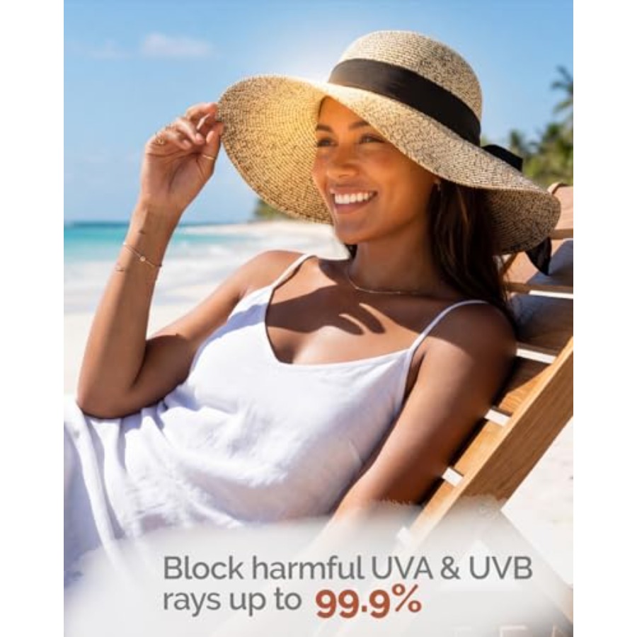 Hat Hut Wide Brim Beach Sun Ha - Packable Hat Nylon บทวิจารณ์และราคา