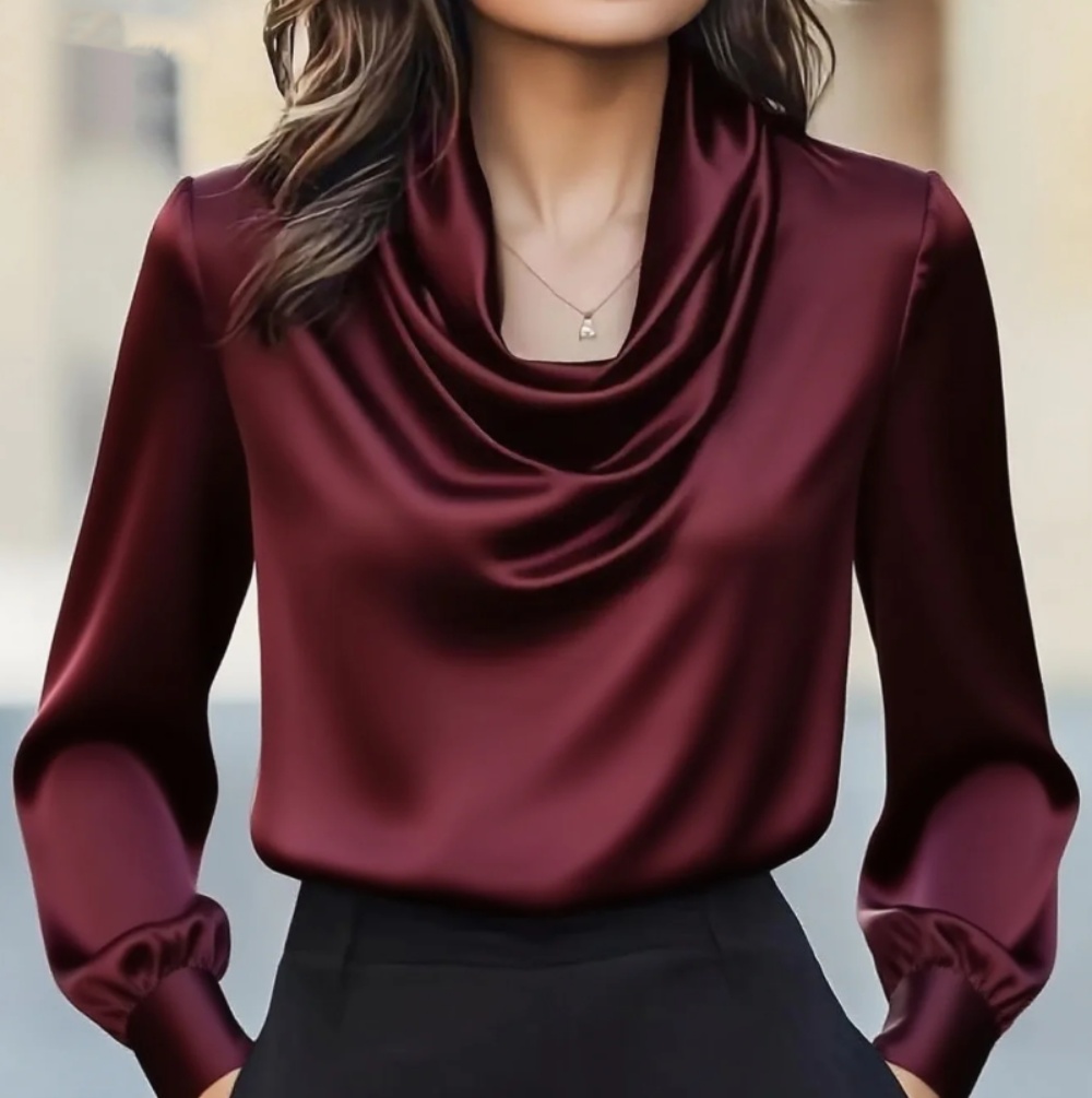 Autumn fashion elegant tempera - Shirt Camp Collar บทวิจารณ์และราคา