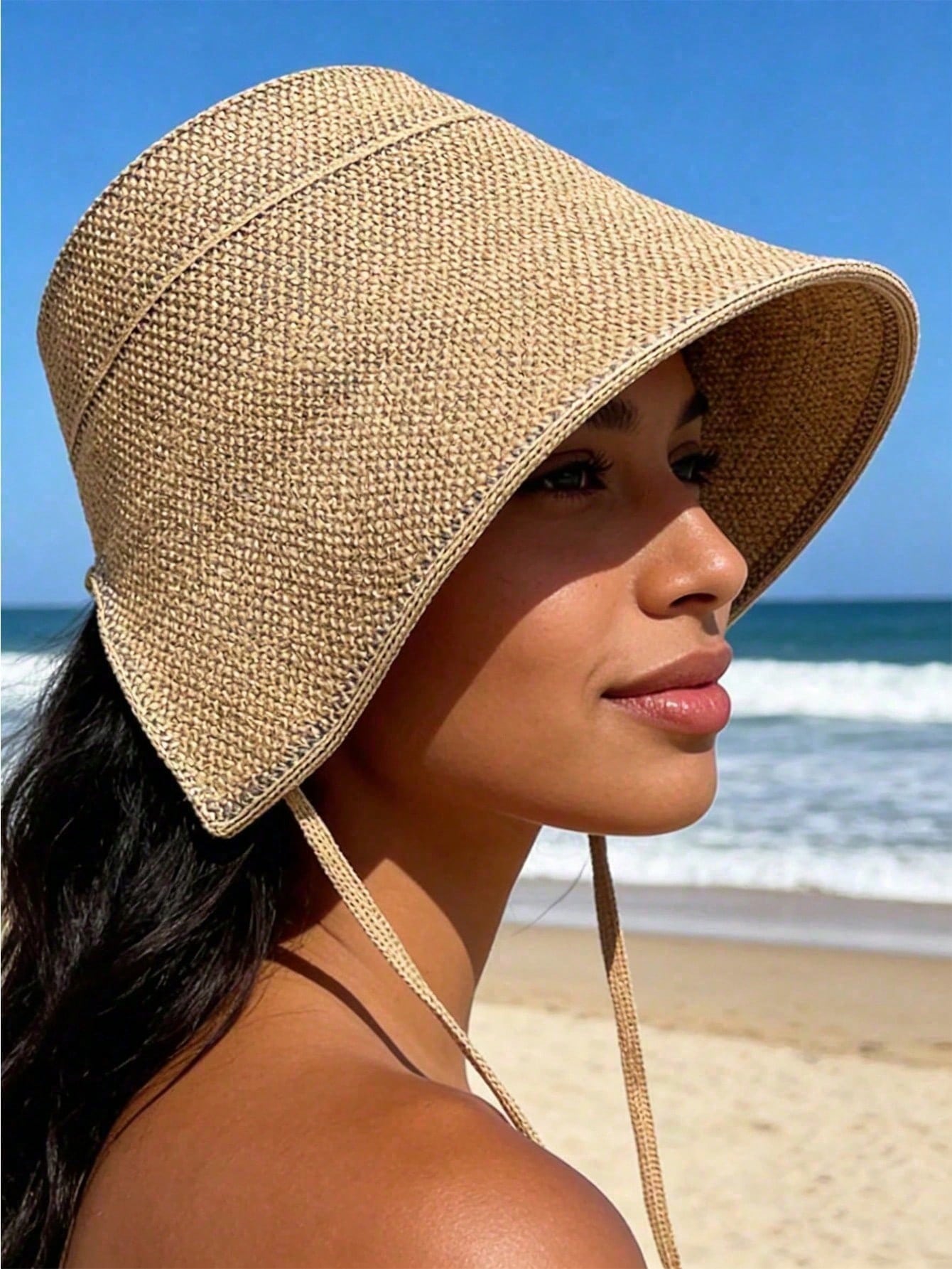 Straw Wide-Brim Sun Hat For Wo - Bucket Hat Straw บทวิจารณ์และราคา