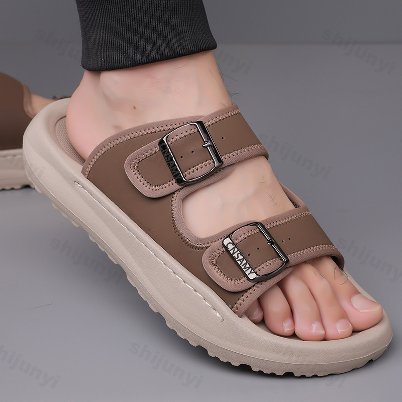 Men's Slippers 2025 Summer Bre - Flip Flop Leather Men บทวิจารณ์และราคา