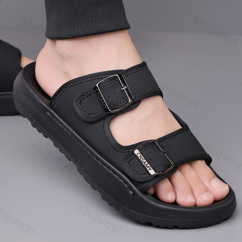 Men's Slippers 2025 Summer Bre - Flip Flop Leather Men บทวิจารณ์และราคา