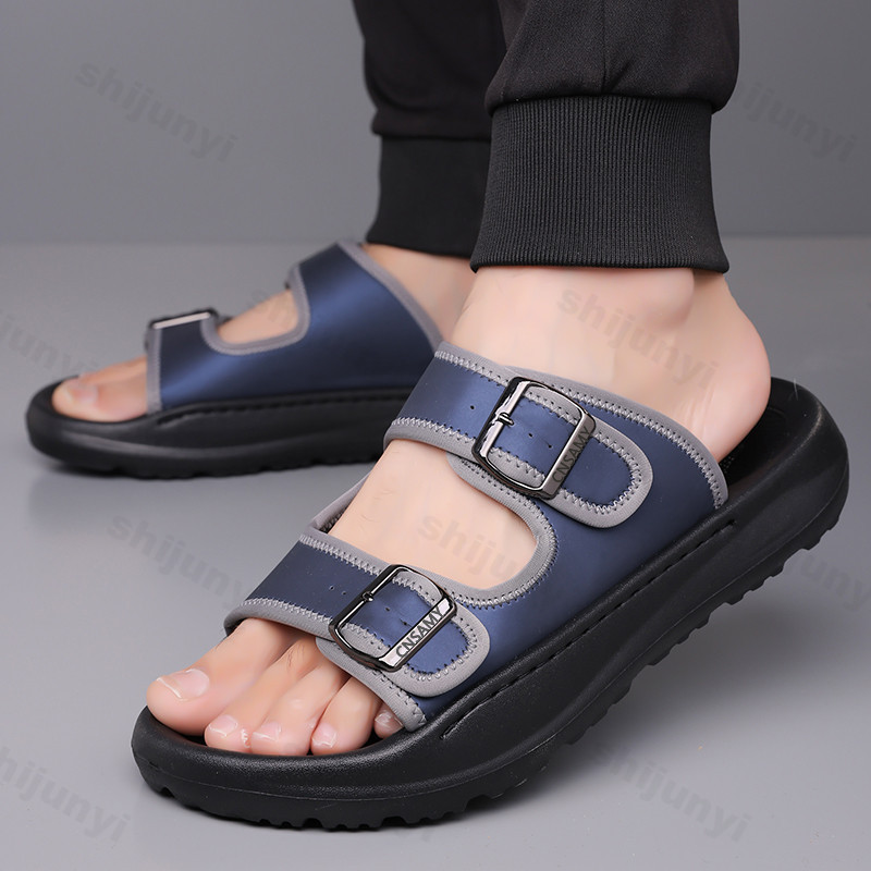 Men's Slippers 2025 Summer Bre - Flip Flop Leather Men บทวิจารณ์และราคา