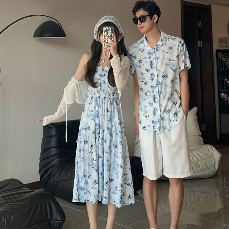 Resort Couple Look Parents and - Resort Shirt Floral บทวิจารณ์และราคา
