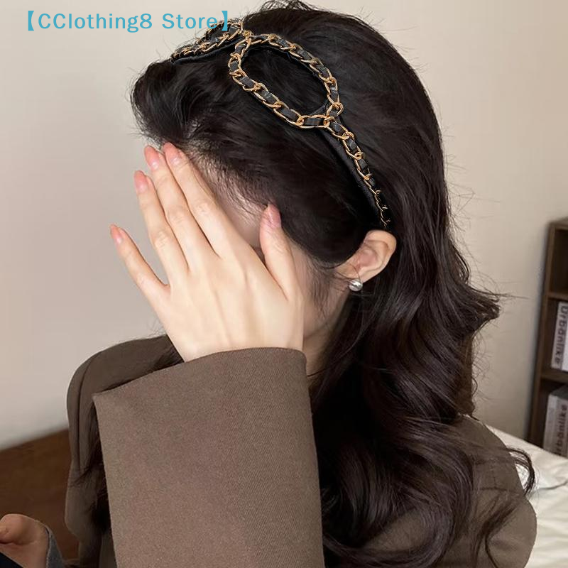Vintage Chain Leather Headband - Sunglass Retainer Cord บทวิจารณ์และราคา