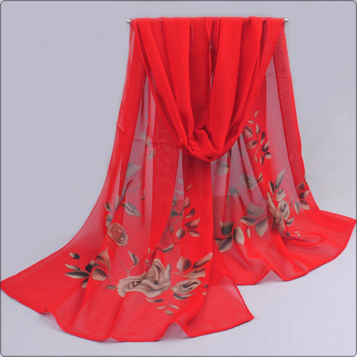 1pcs Chiffon Scarf Simple Eleg - Beach Towel Large บทวิจารณ์และราคา