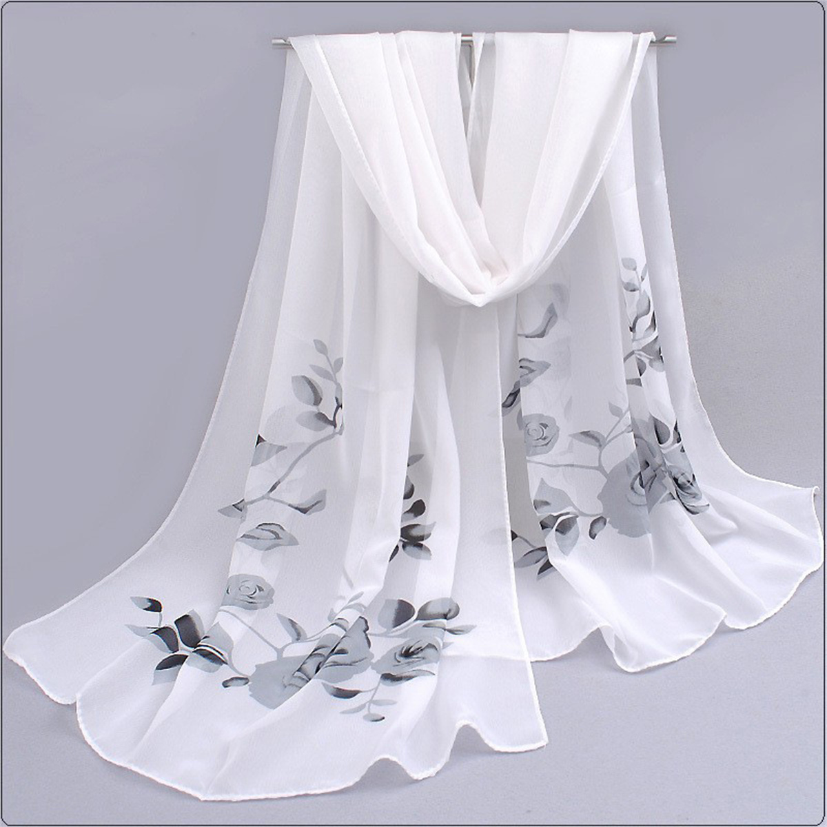 1pcs Chiffon Scarf Simple Eleg - Beach Towel Large บทวิจารณ์และราคา