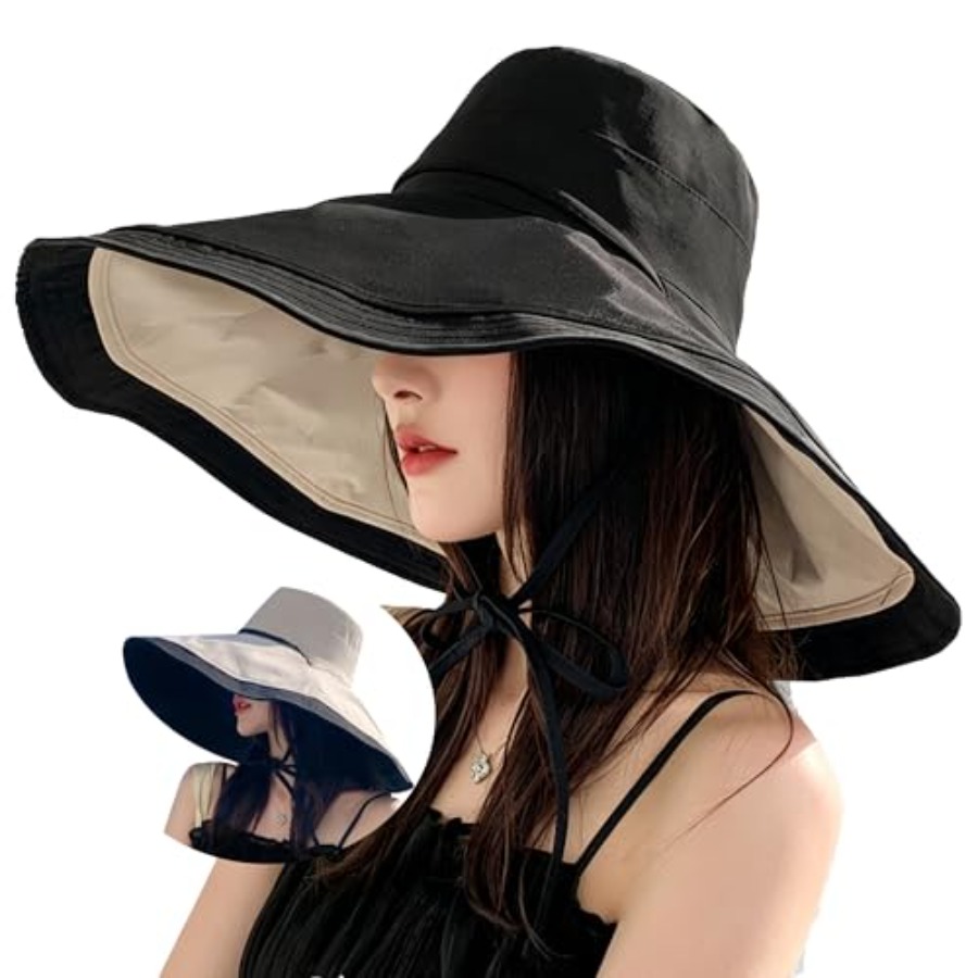 Extra Wide-Brim Sun Hats Women - Packable Hat Nylon บทวิจารณ์และราคา
