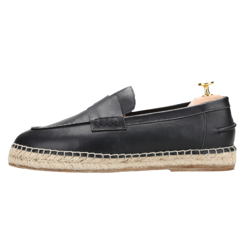 Piegitar Black Genuine Leather - Espadrille Slip On บทวิจารณ์และราคา