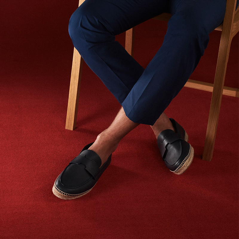Piegitar Black Genuine Leather - Espadrille Slip On บทวิจารณ์และราคา