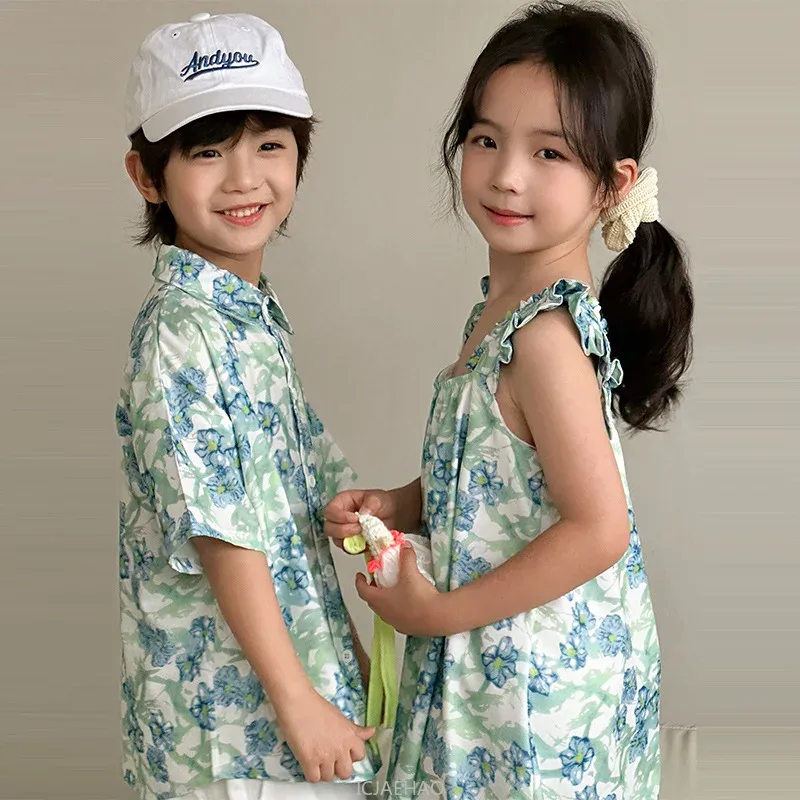 Look Boys Shirts Korean Childr - Resort Shirt Floral บทวิจารณ์และราคา