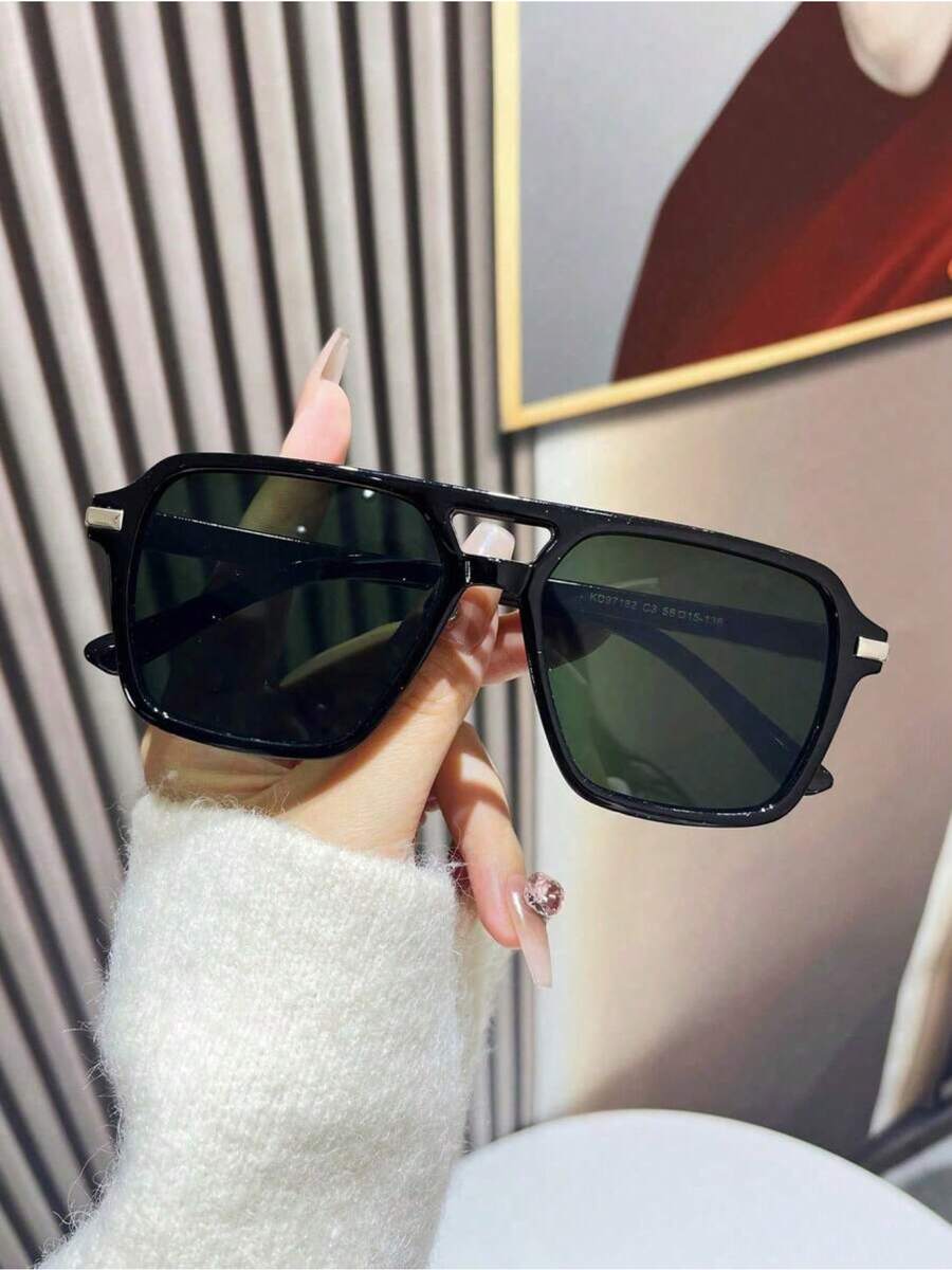 Fashion Double Bridge Aviator  - Sunglasses Aviator Polarized บทวิจารณ์และราคา