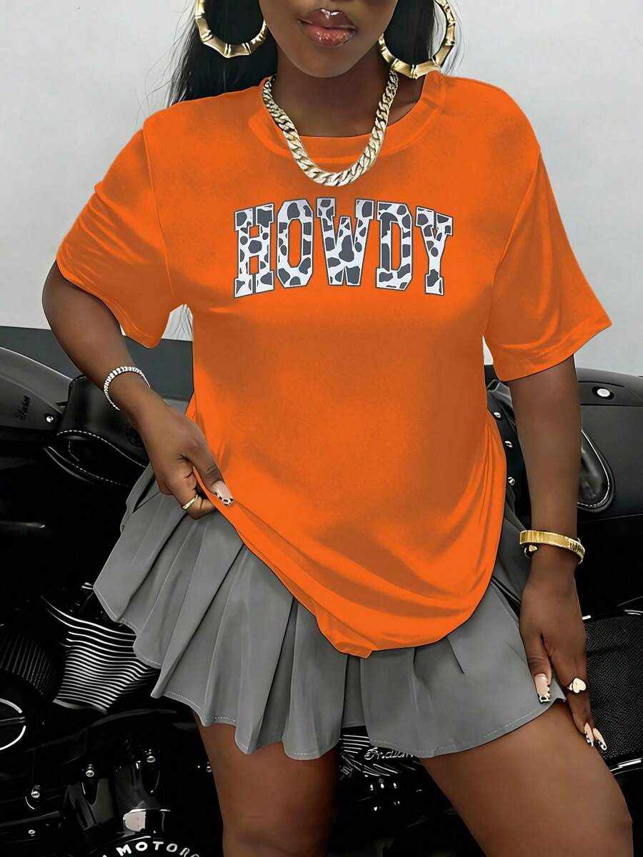 Women Plus Size Graphic Print  - Tee Graphic Print บทวิจารณ์และราคา