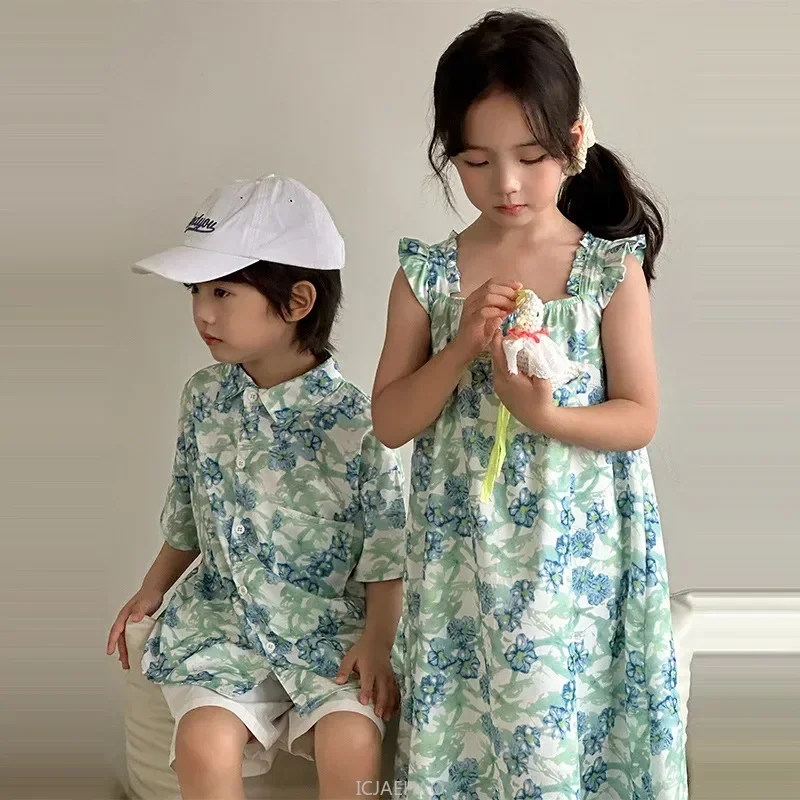 Look Boys Shirts Korean Childr - Resort Shirt Floral บทวิจารณ์และราคา