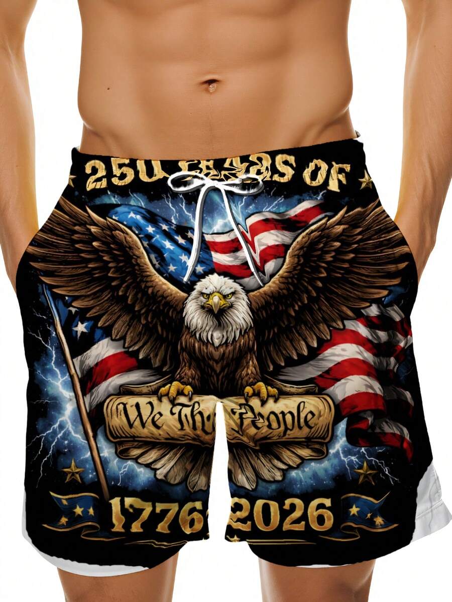 Patriotic Swim Trunks Men Beac - Swim Trunk Quick Dry บทวิจารณ์และราคา