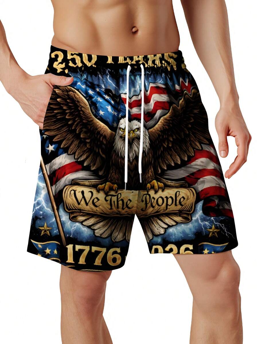 Patriotic Swim Trunks Men Beac - Swim Trunk Quick Dry บทวิจารณ์และราคา