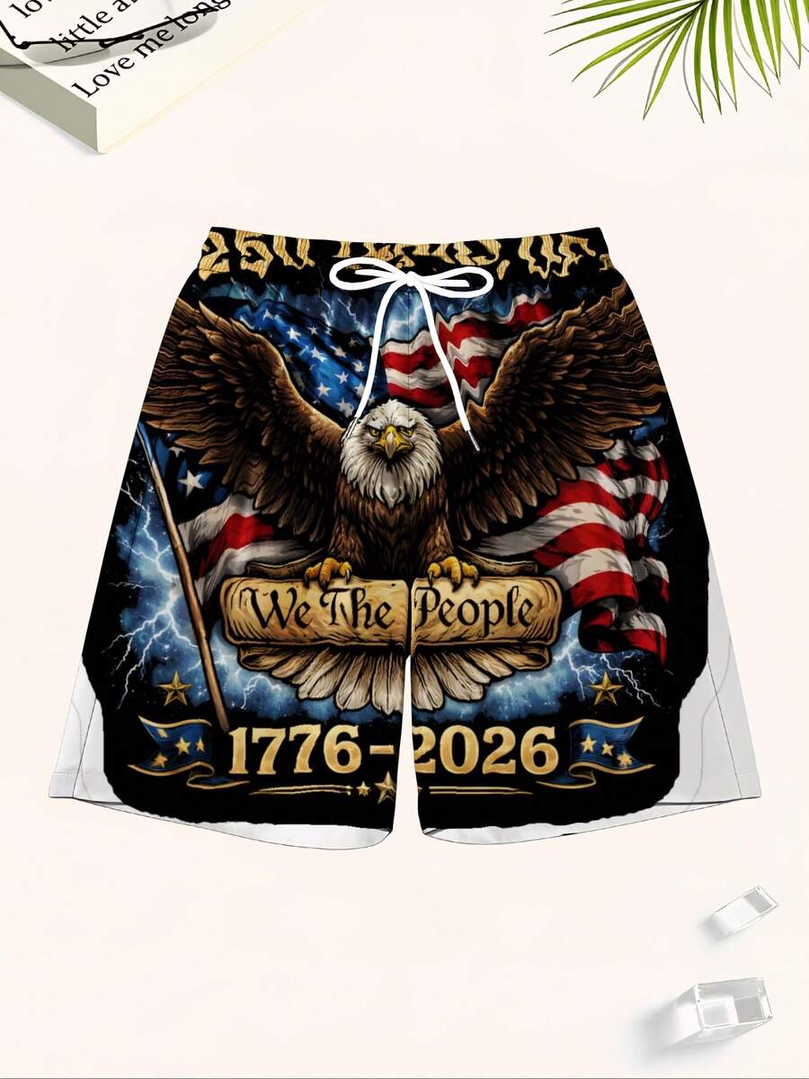 Patriotic Swim Trunks Men Beac - Swim Trunk Quick Dry บทวิจารณ์และราคา