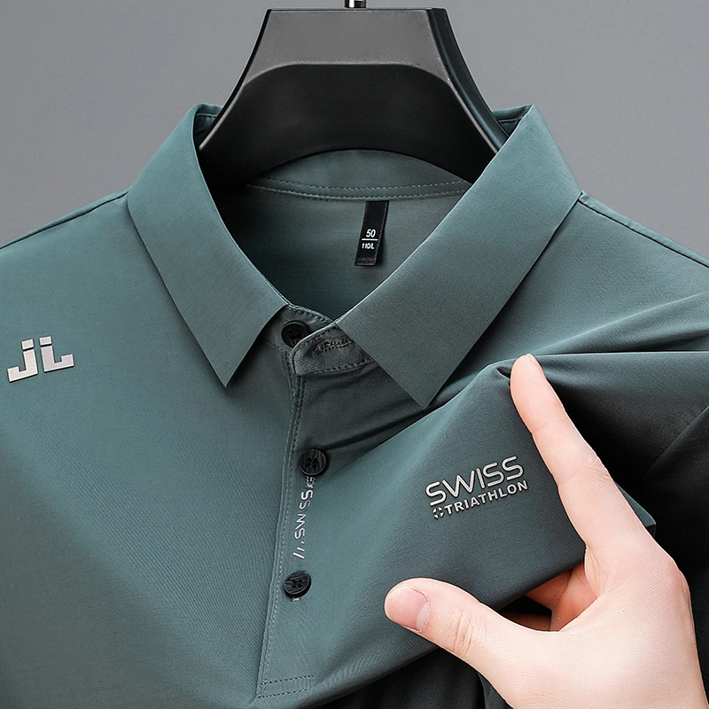 New Men's Business Casual Shor - Polo Shirt Pique บทวิจารณ์และราคา
